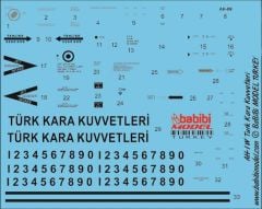 Babibi DBT01243 1/48 AH-1W, Türk Kara Kuvvetleri, Dekal Çıkartma