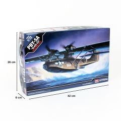 Academy 12487 1/72 PBY-5A Catalina (Siyah Kedi) Savaş Uçağı Demonte Plastik Maketi