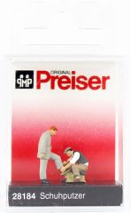 Preiser 28184 1/87 Ölçek Ayakkabı Boyacısı ve Müşterisi Figürü