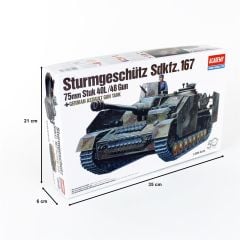 Academy 13235 1/35 Alman Sturmgeschütz IV Tank Avcısı Demonte Plastik Maketi