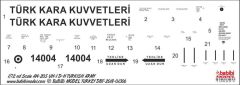 Babibi DBT01306 1/72 UH-1 ve AB-205, Kara Kuvvetleri, Dekal Çıkartma