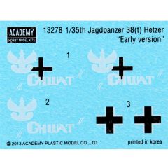 Academy 13278 1/35 Jagdpanzer 38 ton Hetzer (Early Version]) Tankı Demonte Plastik Maketi