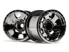1/10-1/16 2.2'' WARLOCK WHEEL BLACK CHROME (2.2in/2pcs)