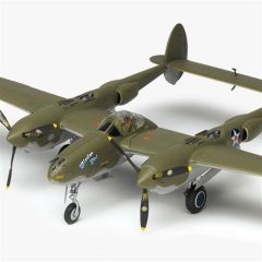 Academy 12208 1/48 P-38F (Lighting Glacier Girl) Savaş Uçağı Demonte Plastik Maketi