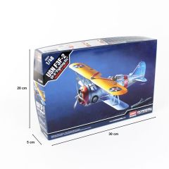 Academy 12326 1/48 USN F3F-2 VF-6 (Fighting Six) Savaş Uçağı Demonte Plastik Maketi