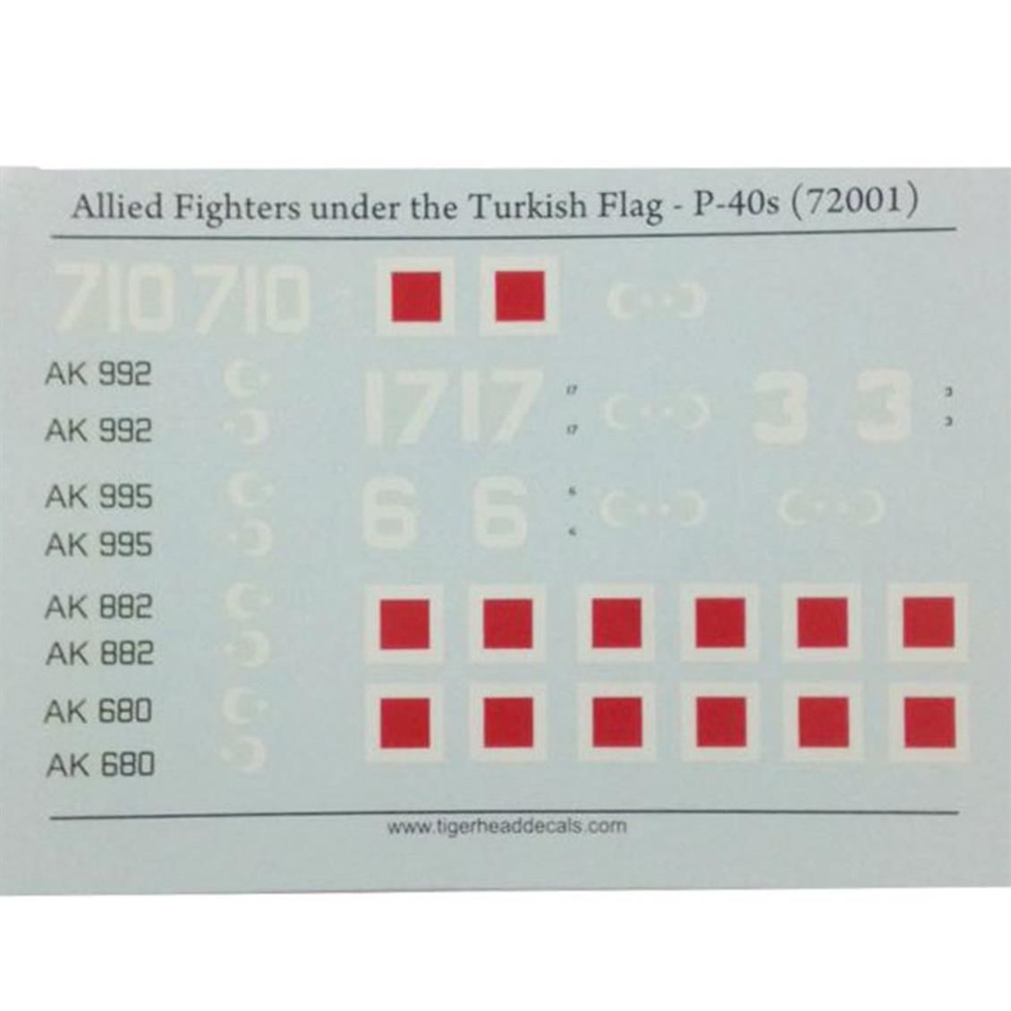 72001 1/72 Allied Fighters under the Turkish Flag