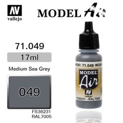 Vallejo 71049 17 ml. Sea Grey, Model Air Serisi Model Boyası