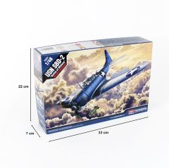 Academy 12335 1/48 USN SBD-2 (Midway) Savaş Uçağı Demonte Plastik Maketi