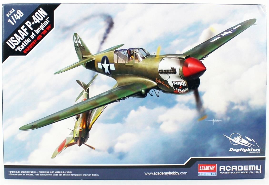 Academy 12341 1/48 USAAF P-40N (Battle ofImphal) Savaş Uçağı Demonte Plastik Maketi