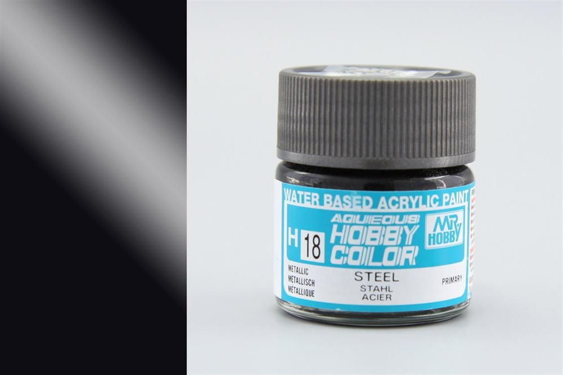 Gunze H018 10 ml. Steel, Aqueous Serisi Maket Boyası