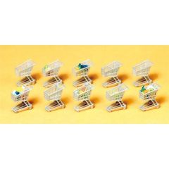 Preiser 17224 1/87 Ölçek alış-veriş arabaları - 10 adet Figürleri