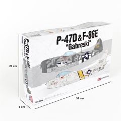 Academy 12530 1/72 P-47D & F-86E (Gabreski) LE Savaş Uçağı Demonte Plastik Maket Seti