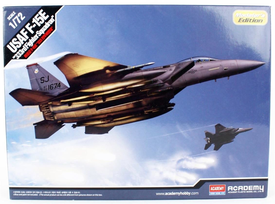 Academy 12550 1/72 USAF F-15E (333. Avcı Filosu) Savaş Uçağı Demonte Plastik Maketi