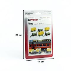 Preiser 17112 1/87 Ölçek Eşya Taşıma Arabaları Figürleri