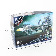 Academy 12563 1/72 USN F-14A (VF-143 Pukin Dogs) Savaş Uçağı Demonte Plastik Maketi