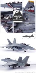Academy 12567 1/72 USN F/A-18F (VFA-2 Bounty Hunters) Savaş Uçağı Demonte Plastik Maketi