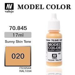 Vallejo 70845 17 ml. (20) Sunny Skin Tone-Matt, Model Color Serisi Model Boyası
