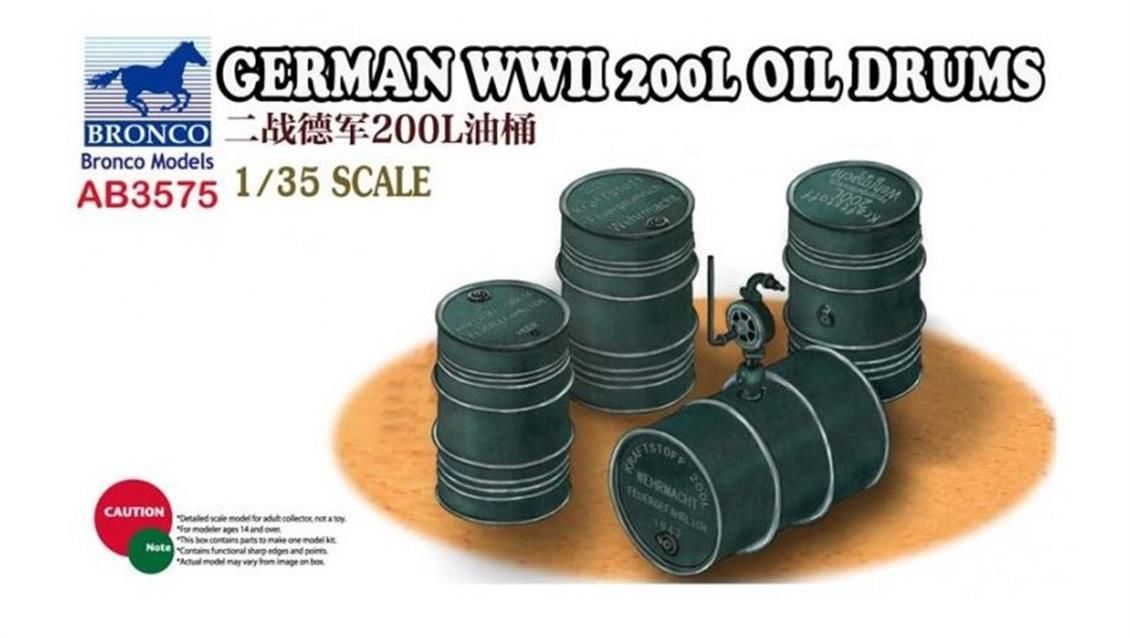 AB3575 1/35 GERMAN WWII 200L OIL DRUMS