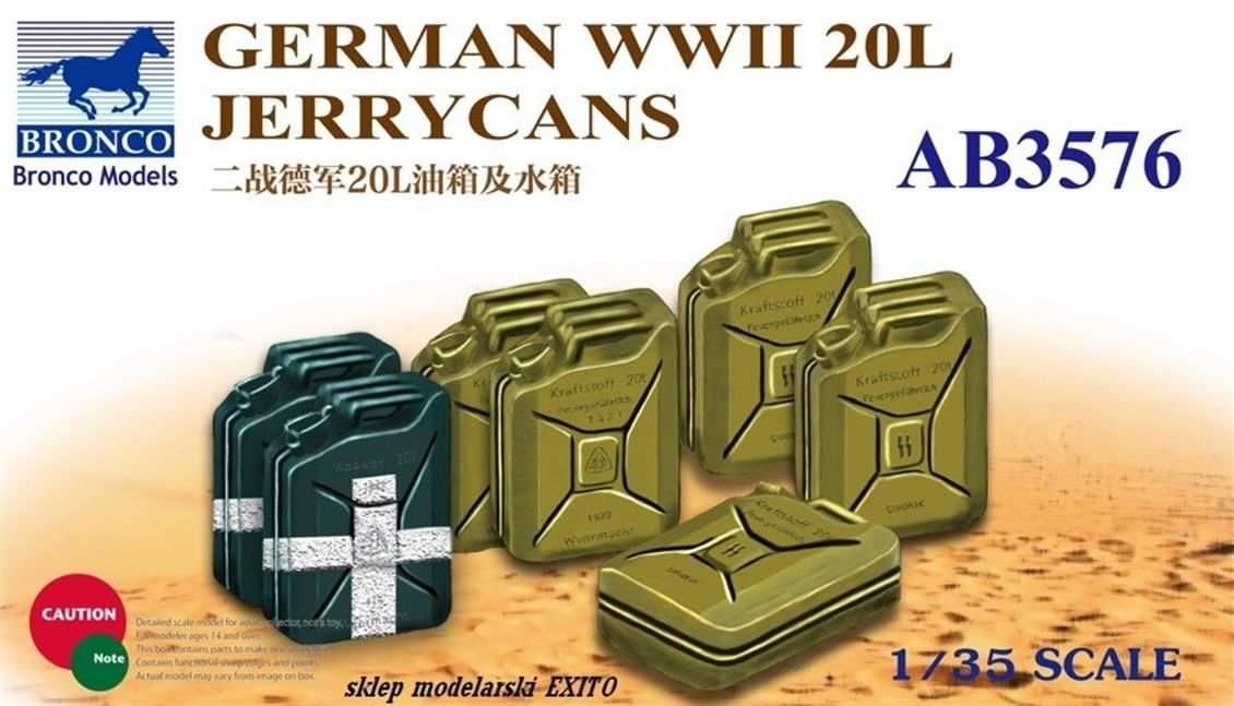 AB3576 1/35 GERMAN WWII 20L JERRYCANS