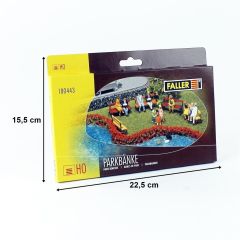 Faller 180443 1/87 Park Bankları ( 12 Adet ) Demonte Plastik Maketi