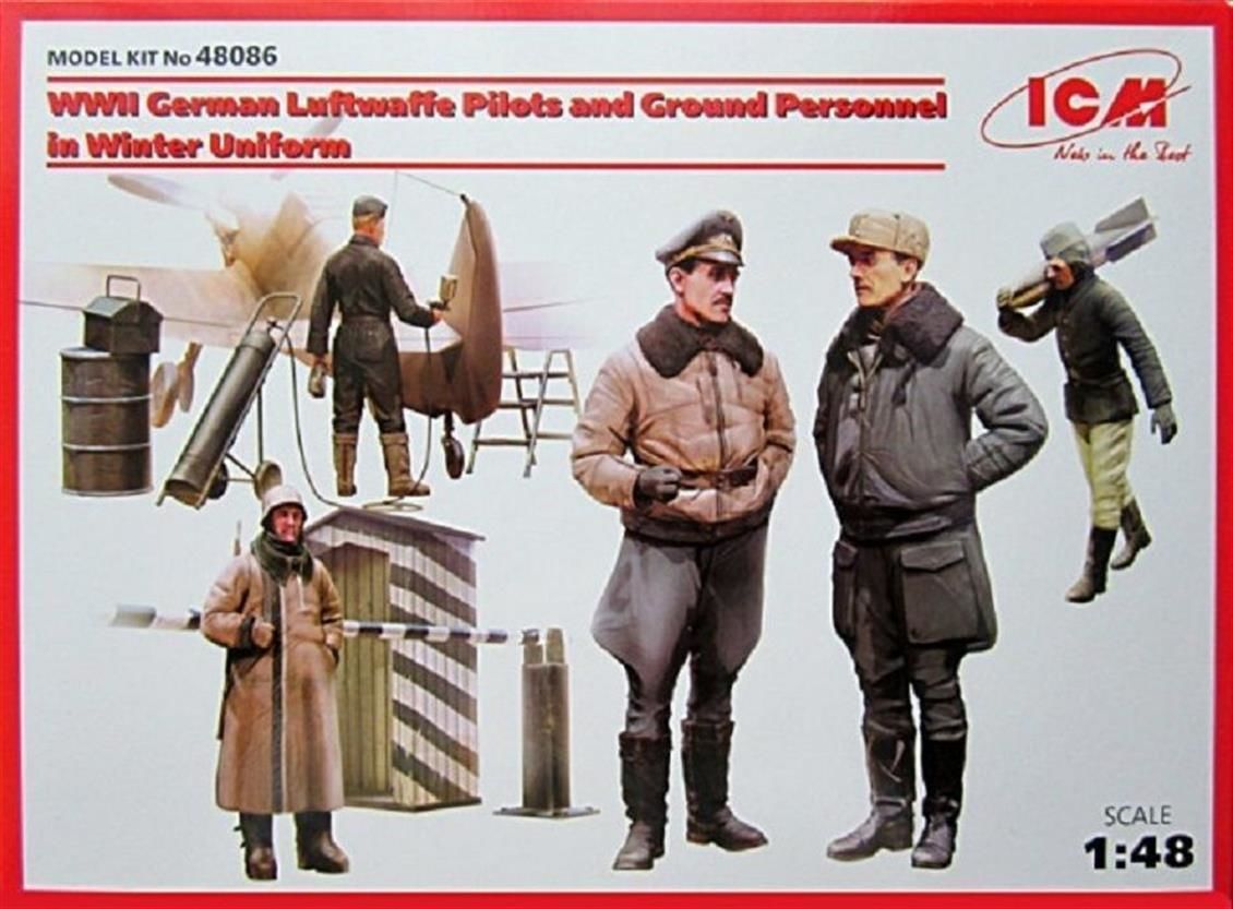 48086 1/48 WWII German Luftwaffe Pilots and Ground