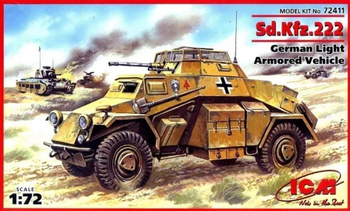 72411 1/72 Sd.Kfz.222 German Light Armoured Vehicl