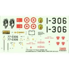 Babibi DBT01212 1/48 F-4E, Panter SQ 1-306, Dekal Çıkartma