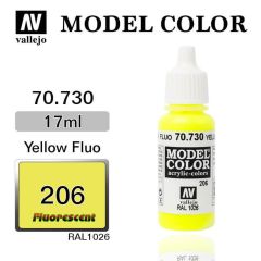 Vallejo 70730 17 ml. (206) Yellow Fluorescent, Model Color Serisi Model Boyası