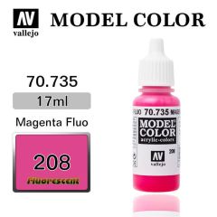Vallejo 70735 17 ml. (208) Magenta Fluorescent, Model Color Serisi Model Boyası