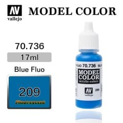 Vallejo 70736 17 ml. (209) Blue Fluorescent, Model Color Serisi Model Boyası