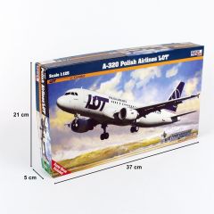Mistercraft F016 1/125 A-320 Polish Airlines (LOT) Yolcu Uçağı Demonte Plastik Maketi