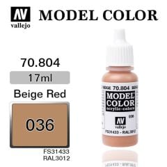 Vallejo 70804 17 ml. (36) Beige Red-Matt, Model Color Serisi Model Boyası