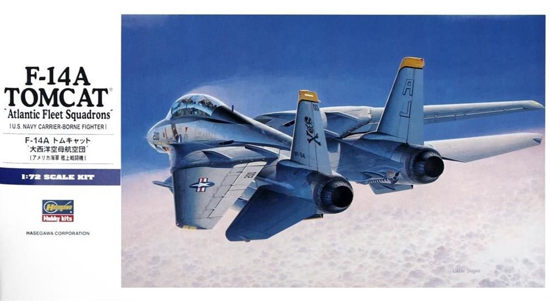 Hasegawa E14 00544 1/72 Ölçek F-14A Tomcat (Atlantic F.S.) Savaş Uçağı Plastik Model Kiti