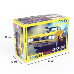 AMT 1180M 1/25 1969 Plymouth GTX Hardtop Pro Street 2T, Demonte Plastik Araba Maketi