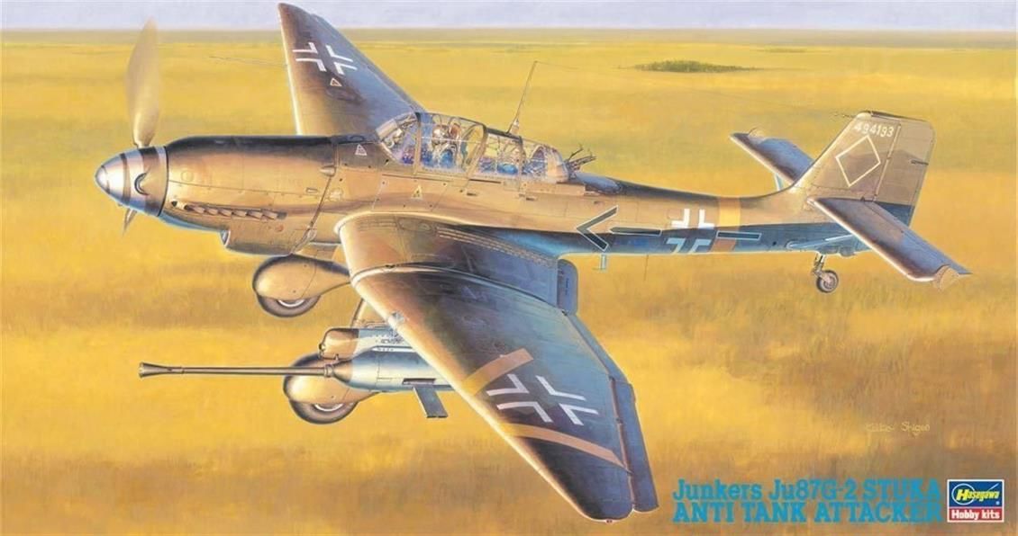 Hasegawa JT54 09054 1/48 Ölçek Junkers Ju87G-2 Stuka Anti Tank Savaş Uçağı Plastik Model Kiti