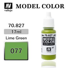 Vallejo 70827 17 ml. (77) Lime Green-Matt, Model Color Serisi Model Boyası