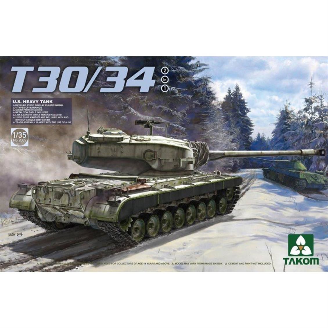 2065 1/35 U.S. Heavy Tank T30/34 2 in 1