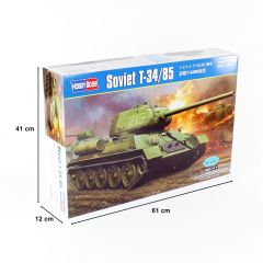 HobbyBoss 82602 1/16 Sovyet T-34/85 Tankı Demonte Plastik Maketi