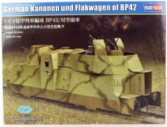 HobbyBoss 82925 1/72 Alman BP42 Top ve Uçaksavar vagonları Demonte Plastik Maketi
