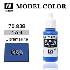 Vallejo 70839 17 ml. (55) Ultramarine-Matt, Model Color Serisi Model Boyası