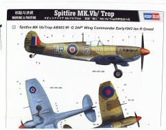 HobbyBoss 83206 1/32 Spitfire MK.Vb/Trop Savaş Uçağı Demonte Plastik Maketi