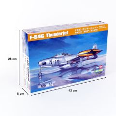 HobbyBoss 83208 1/32 F-84G Thunderjet Savaş Uçağı Demonte Plastik Maketi
