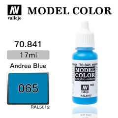 Vallejo 70841 17 ml. (65) Andrea Blue-Matt, Model Color Serisi Model Boyası