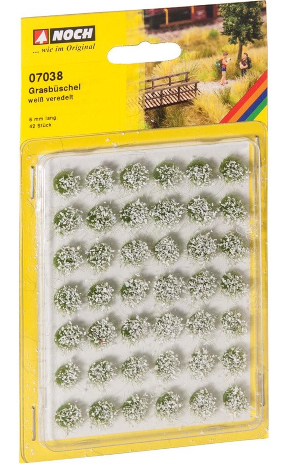 Noch 7038 Grass Tufts “blooming” white, 42 pieces, 6 m Diorama Malzemesi