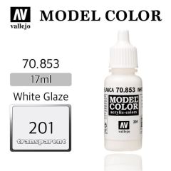 Vallejo 70853 17 ml. (201) White Glaze-Glaze, Model Color Serisi Model Boyası