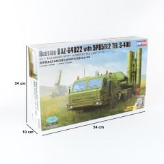 HobbyBoss 85517 1/35 Rus BAZ-64022 Taşıyıcısı ile 5P85TE2 TEL S-400 Füze sistemi Demonte Plastik Maketi