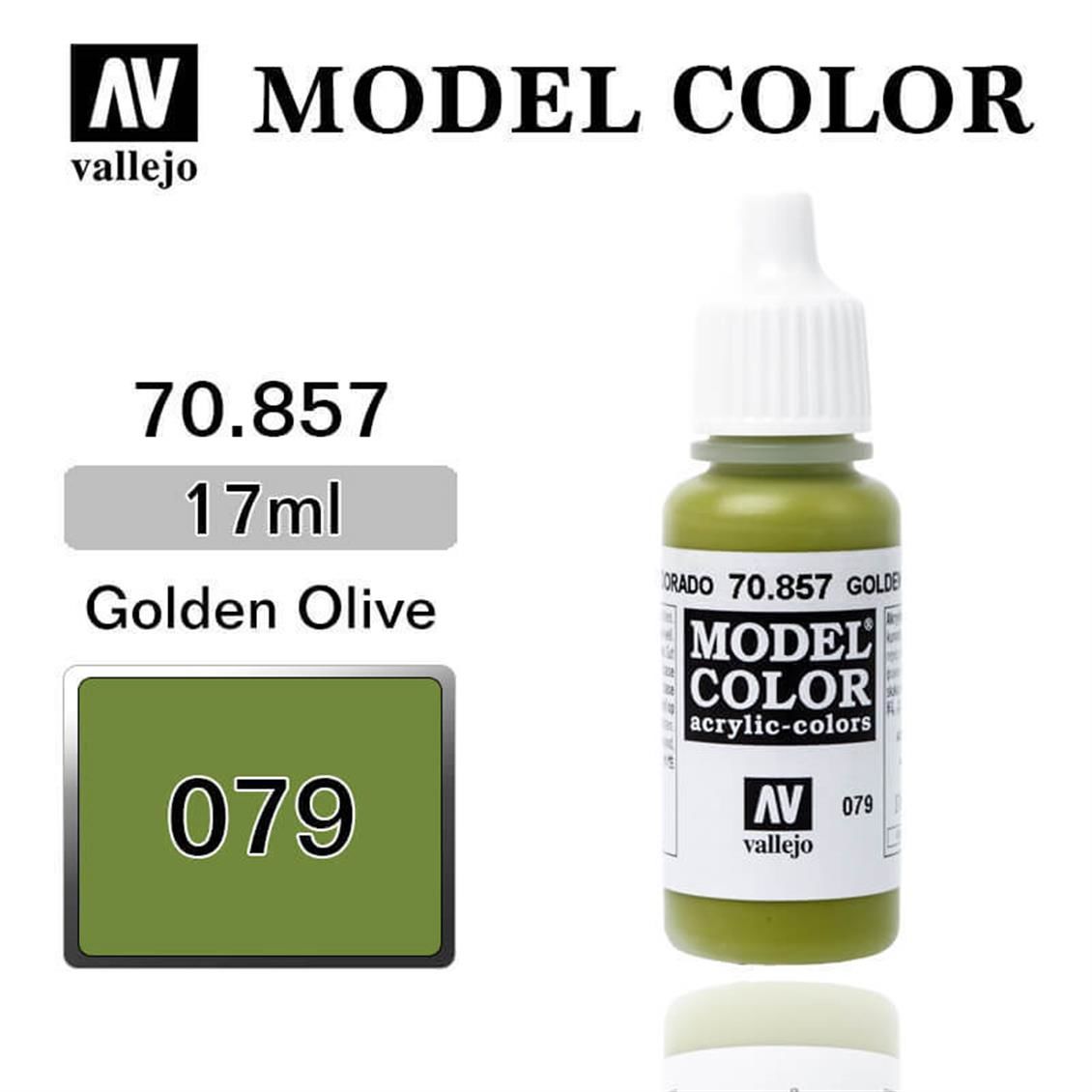 Vallejo 70857 17 ml. (79) Golden Olive-Matt, Model Color Serisi Model Boyası