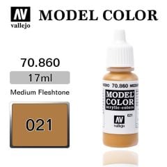 Vallejo 70860 17 ml. (21) Medium Fleshtone-Matt, Model Color Serisi Model Boyası