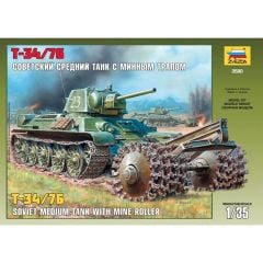 3580 1/35 T-34/76 MAYIN TEMİZLEYİCİLİ SOVYET TANKI