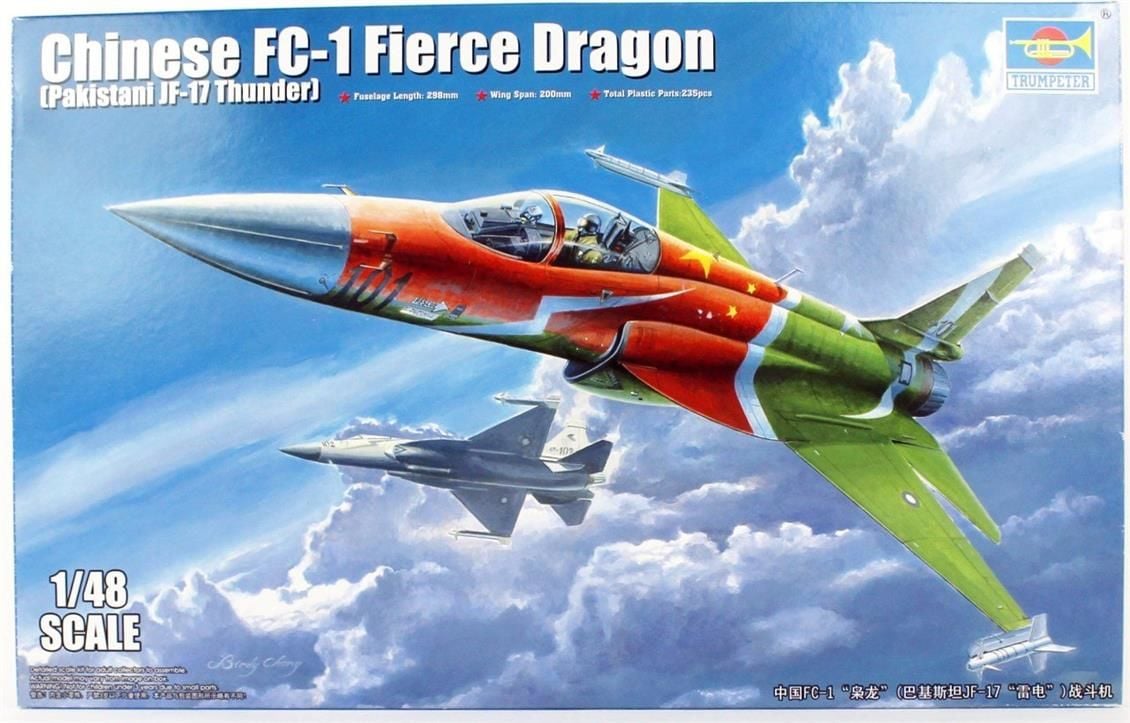 Trumpeter 02815 1/48 Chinese FC-1 Fierce Dragon Savaş Uçağı Demonte Plastik Maketi